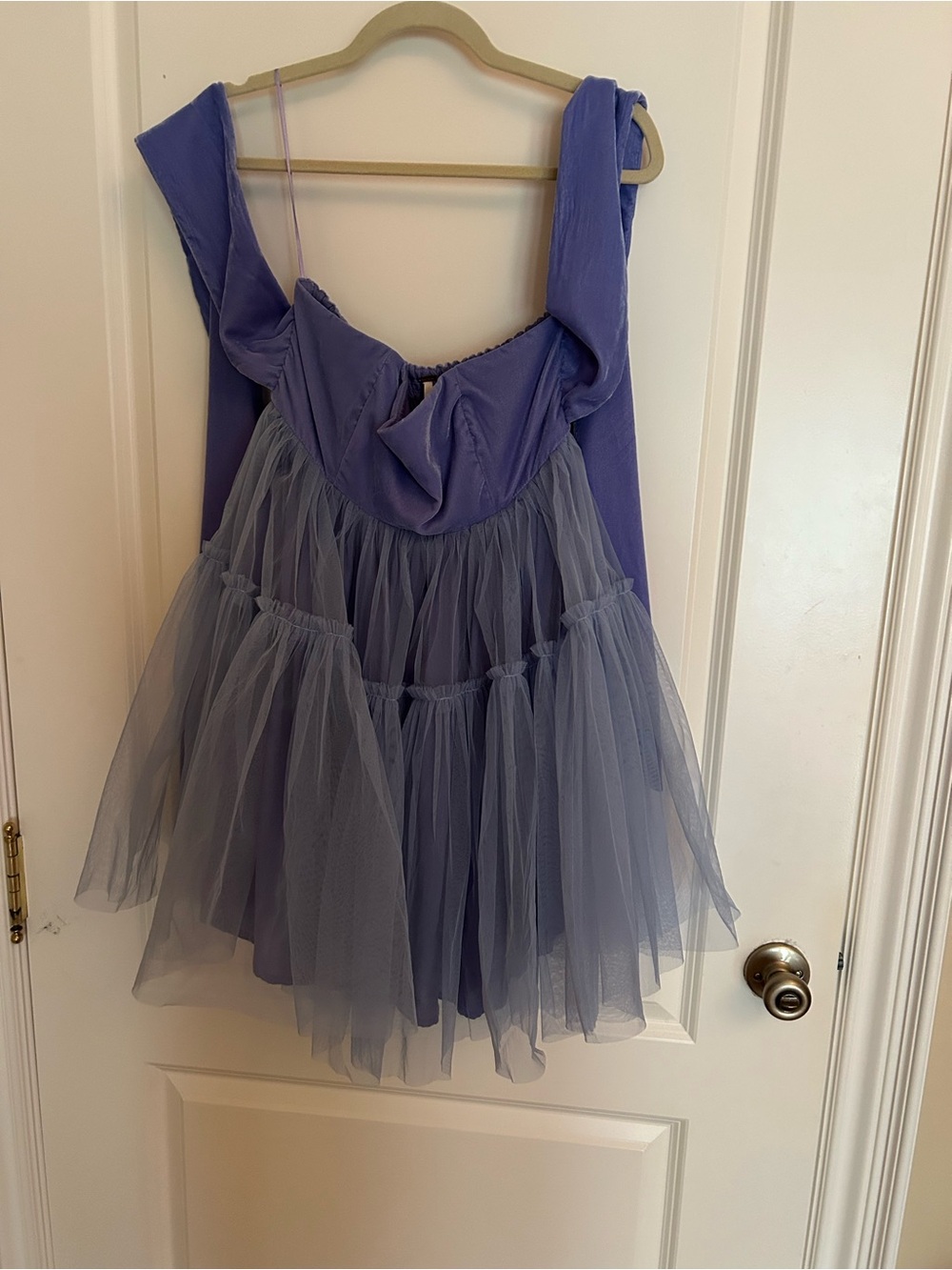 Free People Lavender Mini Dress with Tulle Skirt